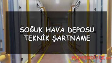 Soğuk Hava Deposu Teknik Şartname